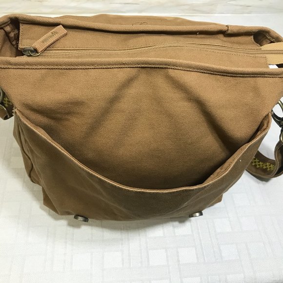 American Girl Doll Leah Clark Brown Canvas Messenger Bag Backpack Brown Canvas - Picture 12 of 16